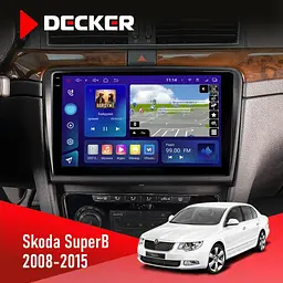Штатна магнітола Skoda SuperB 2008-2015 Decker D10-009 4x64, DSP, 4G, 2k Decker (НФ-00008402)