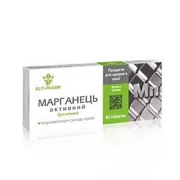 Біодобавка Elit-Pharm Марганець активний 40 таблеток