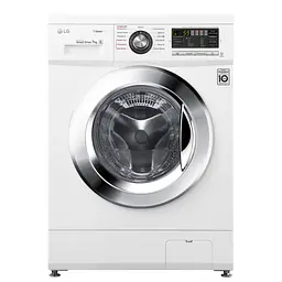 Пральна машина LG з фронтальним завантаженням F1296HDS3, 7кг, 1200, A+++, Пар, глибина 44см, Дисплей, Інвертор, Білий (F1296HDS3) - мініатюра 3