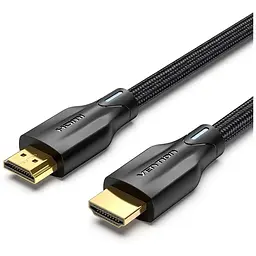 Кабель мультимедійний HDMI M to HDMI M 1.5m 8K cotton braided black Vention (AAUBG)