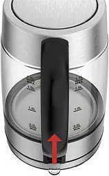 Электрочайник Tefal Glass Kettle 1.7 л стекло с подсветкой серебристо-черный kuh0015362 - миниатюра 10