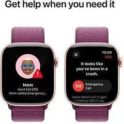 Смарт-годинник Apple Watch Series 10 GPS 46mm Rose Gold Aluminum Case w. Plum Sport Loop (MWWV3) - мініатюра 6