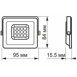 Світлодіодний прожектор Videx F2e 10W 5000K (VL-F2e-105W) [144807] - мініатюра 3