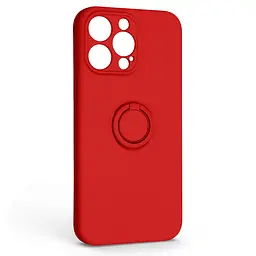 Силиконовый чехол для Apple iPhone 14 Pro Max, Icon Ring, красный, панель-накладка, с кольцом-подставкой на 360°, противоударный, возможность использования магнитных держателей, ArmorStandart (ARM68719)