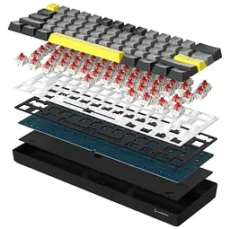 Клавіатура GamePro MK130G Pro Outemu Red Hot-Swap RGB Wireless Black (MK130G Pro) - мініатюра 2