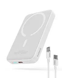 Портативне бездротове ЗУ - зовнішній акумулятор Baseus Magnetic Mini 20W 10000 mAh (PPCX070002) білий - мініатюра 2