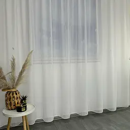 Турецький тюль батист з люрексом білий 400х270, тасьма ALBO pbe0052335 - мініатюра 4