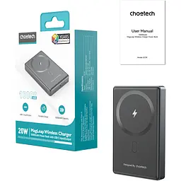 Зовнішній акумулятор Choetech B739-BK 10000mAh 20W Black [123963] - мініатюра 4