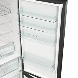 Холодильник Gorenje з нижн. мороз. камерою, 203х66х60см, 2 двері, 257(121)л, А+, Total NF, Зона св-ті, Інвертор, Зовн. Дисп, Wi-Fi, чорний - мініатюра 6