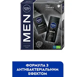 Набір чоловічий Nivea Men Deep Control 2023: Лосьйон після гоління 100 мл + Гель для душу 250 мл - мініатюра 3