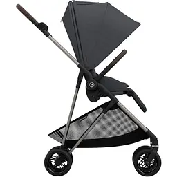 Коляска Cybex Melio Monument Grey з бампером темно-сіра (522002663) - мініатюра 4