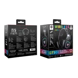 Навушники бездротові Onikuma ігрова гарнітура GT806 з підсвіткою RGB чорна - мініатюра 6