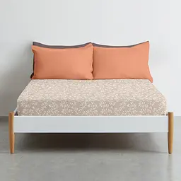 Простирадло Cosas на резинці 90х200х25 floret, бежевий (BirdsFoliageBeige_90x200x25) - мініатюра 3