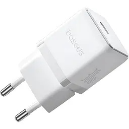Мережевий зарядний пристрій Baseus Palm Fast Charger USB-C 30W + Cable USB-C to USB-C 60W 1m Moon White (P10111605213-01) [172514] - мініатюра 5