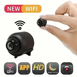 WiFi-камера X5 1080P HD - міні-камера спостереження з нічним баченням, детектором руху, широким кутом 140° - мініатюра 2