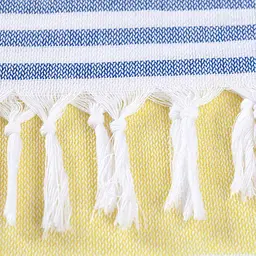 Рушник пештемаль Lovely Svi бавовняний, пляжний, хамам, spa - XХL 100x180 см Yellow/Blue Stripes (8032025) - мініатюра 5