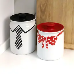 Ємність МВМ My Home 695 г біла з червоним (KP-42 WHITE/RED) - мініатюра 4