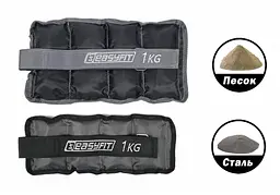 Обтяжувачі EasyFit 2 х 1 кг для ніг та рук з металом (EF-AWTМ-100) - мініатюра 4