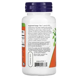 Натуральна добавка NOW Chaste Berry Vitex 300 mg, 90 вегакапсул - мініатюра 3