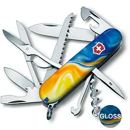 Ніж Victorinox Huntsman Ukraine 91мм,15функ ,Жовто-сині фарби - мініатюра 2