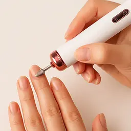 Акумуляторний фрезер для манікюру та педикюру Beautylushh 25805, 15000 об/хв, набір із 7 фрез, білий - мініатюра 4