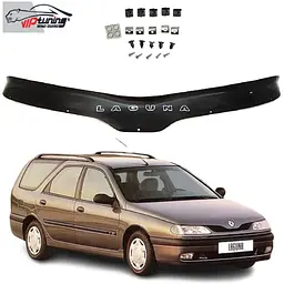 Дефлектор капоту мухобійка для Renault Laguna 1993-2001 Євро Кріплення (Vip Tuning) RL16