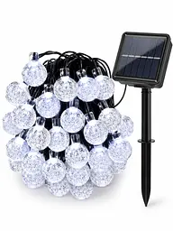 Вулична гірлянда Кульки 50 LED вулична на сонячній батареї біле світло IP65 (49675991)