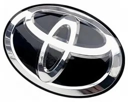 Емблема під склом Toyota Чорна 110х75 мм на скотчі (Завод) - мініатюра 3