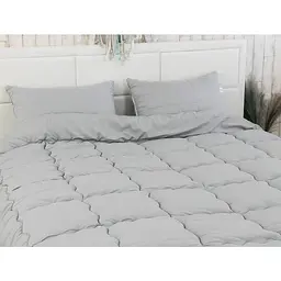 Набір Руно Soft Line: ковдра 140х205 см + подушка 50х70 см сірий (924.52_Soft Line) - мініатюра 6