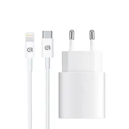 Зарядний пристрій ArmorStandart AR-TA800W USB-C 25W White + кабель USB-C to Lightning (ARM77719)