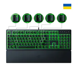 Клавіатура ігрова мембранна Razer Ornata V3X N-KRO 1000Hz UKR Black - мініатюра 5