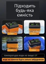 Портативний душ кемпінговий 6000 mAh з дисплеєм індикації температури - мініатюра 4