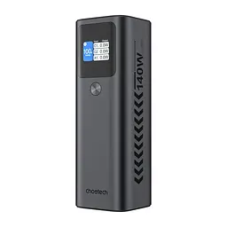 Повербанк 27000mAh Choetech B670 Grey 140W QC3.0 PD3.1 TFT Smart дисплей (43-00169) - мініатюра 1