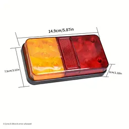 Задній ліхтар LED прямокутний 10LED 12-24V 150 х 80 х 30 мм 2 шт. (BL-64910) - мініатюра 2
