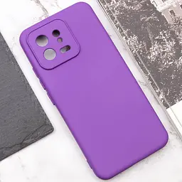 Чохол TPU GETMAN Liquid Silk Full Camera для Xiaomi 13 Фіолетовий / Purple - мініатюра 6