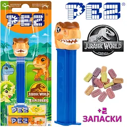 Диспенсер із цукерками Pez Jurassic World T-Rex 17г - мініатюра 2