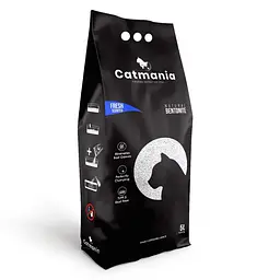Бентонітовий наповнювач для котячого туалету Catmania свіжість, блакитні гранули, 5 л