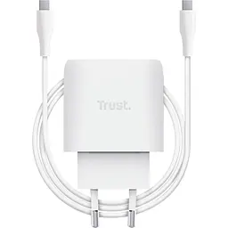 Зарядний пристрій мережевий Trust Maxo 45Вт, GaN, USB-C PD/PPS, білий - мініатюра 7