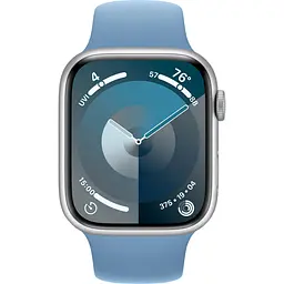Смарт-годинник Apple Watch Series 9 GPS 45mm Silver Aluminum Case with Blue Sport Band M/L [MR9E3] Б/В [166615] - мініатюра 2