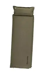 Килимок самонадувний Naturehike (CNK2300DZ014) 3см - з подушкою - одномісний - темно-зелений