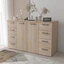 Комод на 8 шухляд з дверима Idea ТКБ-379.1 Дуб сонома