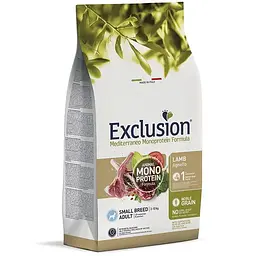 Сухий корм для дорослих собак дрібних порід Exclusion Noble Grain Adult Lamb Small Breed, з м'ясом ягняти, 500 г - мініатюра 2