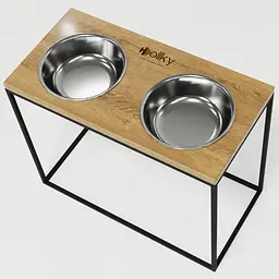 Hollky Base XL40 — миски на підставці для великих собак (2 × 1,8 л, висота 40 см) - мініатюра 7