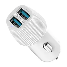 Зарядное устройство Promate voltrip-duo 2xUSB Car Charger 17W White (voltrip-duo.white)