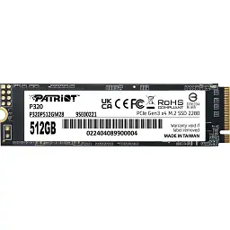 Накопичувач SSD M.2 2280 512GB Patriot (P320P512GM28)