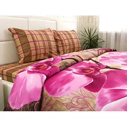 Комплект постільної білизни сатин набивний Руно 20-1315 Fuchsia євро бузковий - мініатюра 2