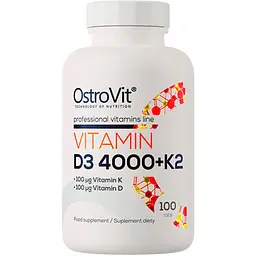 Вітамінний комплекс OstroVit Vitamin D3 4000 + K2 100 таблеток