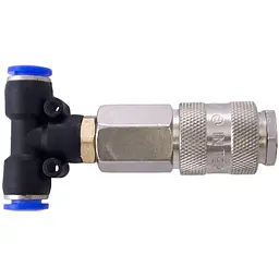 Трійник на шланг Intertool пневматичне швидкороз'ємне з'єднання 8 мм