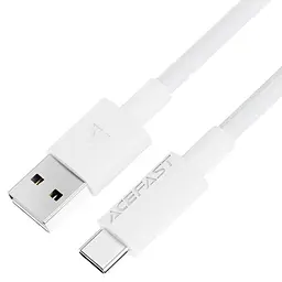 Дата кабель Acefast C18-04 USB to Type-C 3A (1.2m) White - мініатюра 2