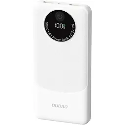 УМБ Dudao 10000mAh K12 22,5W PD,QC 2xUSB-A,USB-C In/Out White